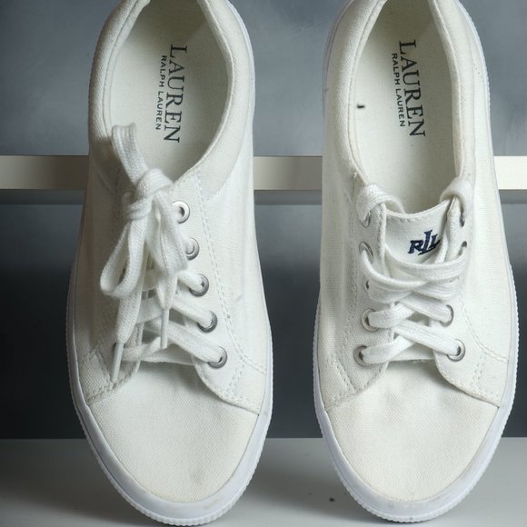 #16 Ralph Lauren - Jolie Ne Women’s White Shoes | Size 7B - Picture 6 of 9